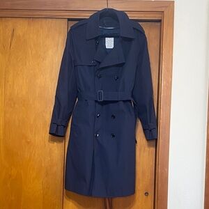 Men’s Military DSCP Defender Navy Trench Coat for Men Belt Removable Lining